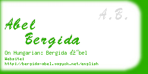 abel bergida business card